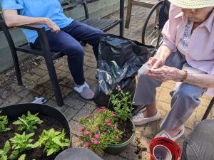 Fellingate Care Home Gateshead elderly person gardening